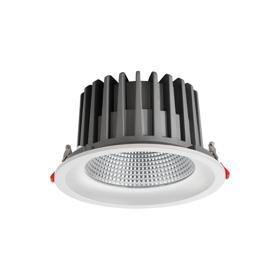 DL200067  Bionic 50, 50W, 1200mA, White Deep Round Recessed Downlight, 4380lm ,Cut Out 175mm, 50° , 3000K, IP44, DRIVER INC., 5yrs Warranty.